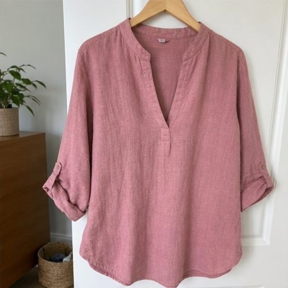 Rust Lace Trim Top